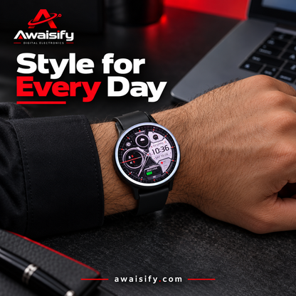 oraimo Watch 5R OSW-820 Smartwatch – 1.43″ AMOLED & Bluetooth Calling – Black