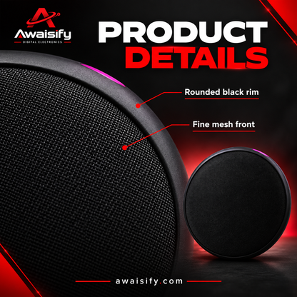 M26 Round Speaker – Black Mesh Design