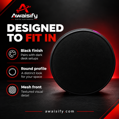 M26 Round Speaker – Black Mesh Design