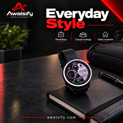 oraimo Watch 5R OSW-820 Smartwatch – 1.43″ AMOLED & Bluetooth Calling – Black