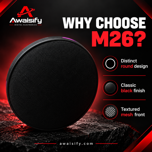 M26 Round Speaker – Black Mesh Design